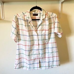 Multicolored stripe button down